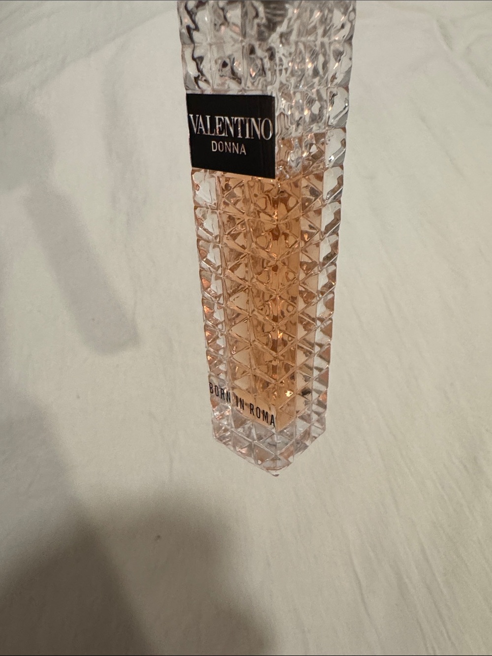 Valentino Donna Crystal Bottle with Soft Peach Liquid